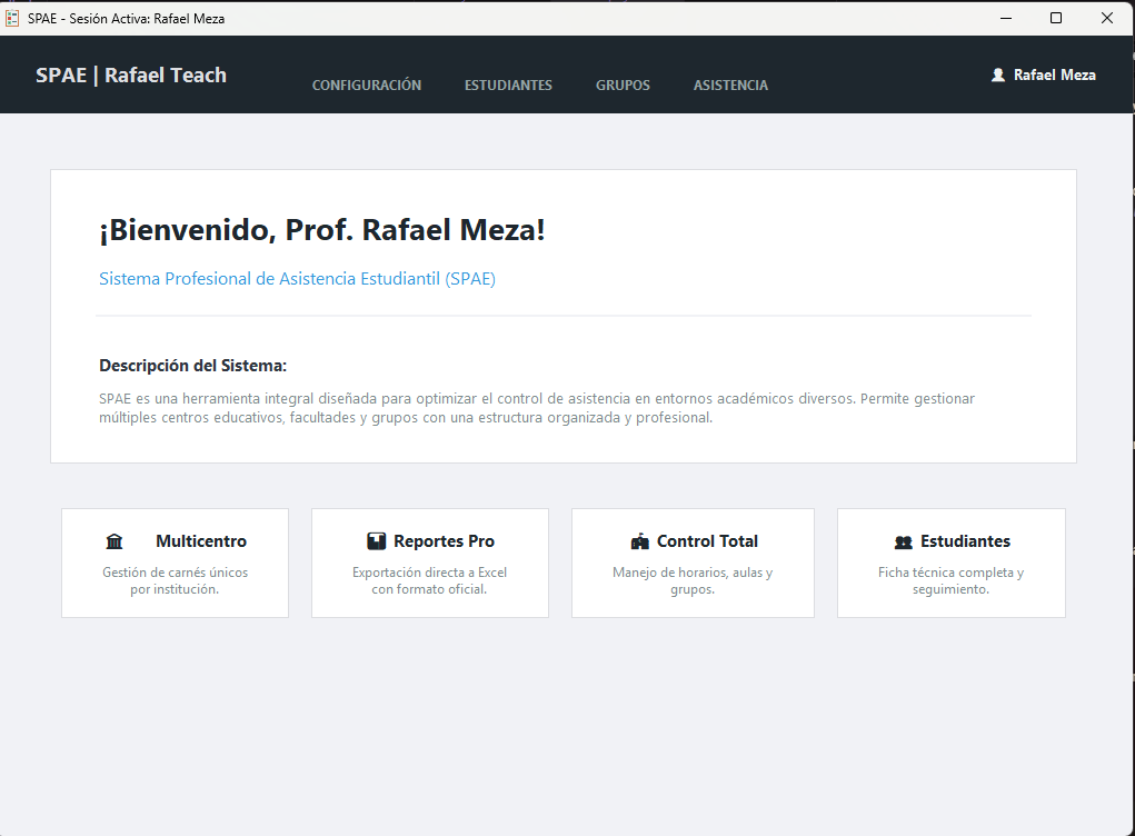 Pantalla Login Asistencia
